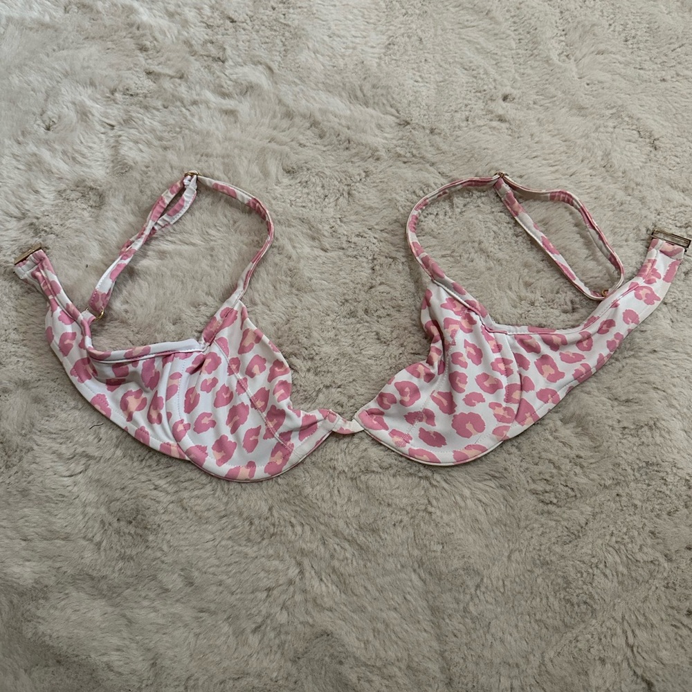 Bamba Pink Leopard Print Bikini Top